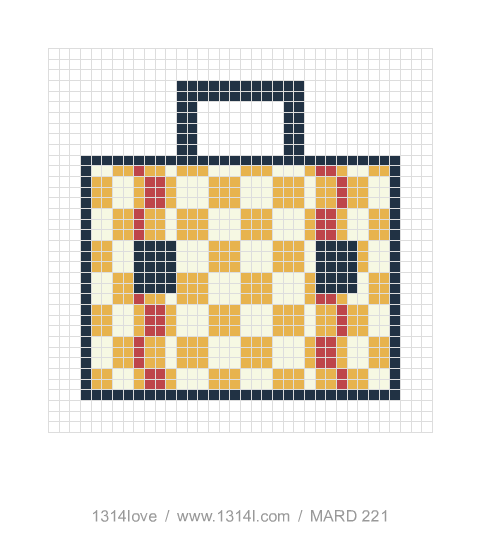 旅行手提箱 · 棋盘款参考图