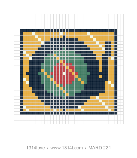唱片机 · 日光款拼豆图纸，36×36格