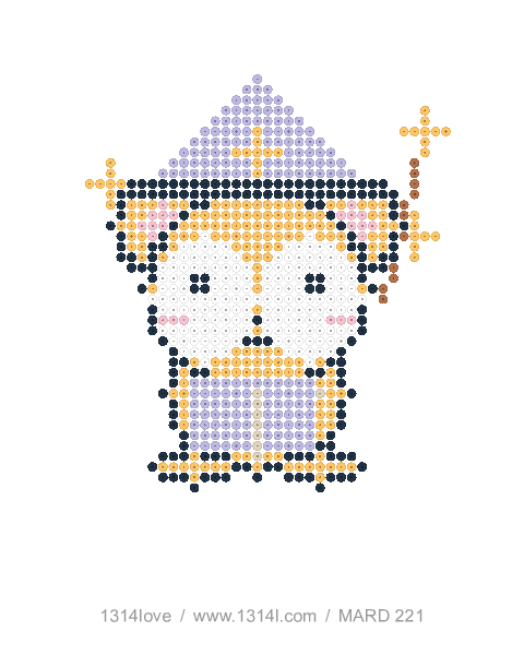 仓鼠的魔法课堂拼豆图纸，40×44格